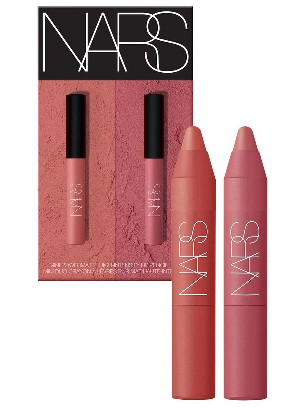 NARS Mini Lip Pencil Duo — Dusty Rose & Warm Terracotta